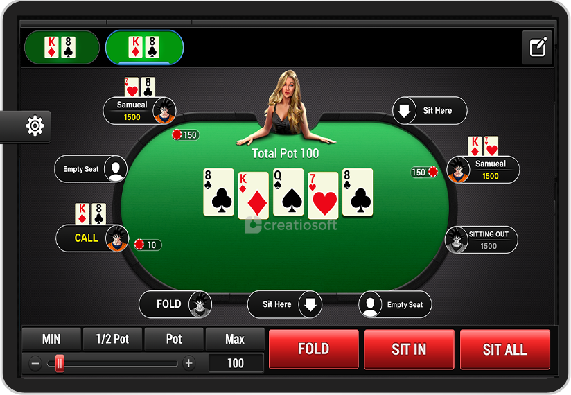 Poker Game Screen