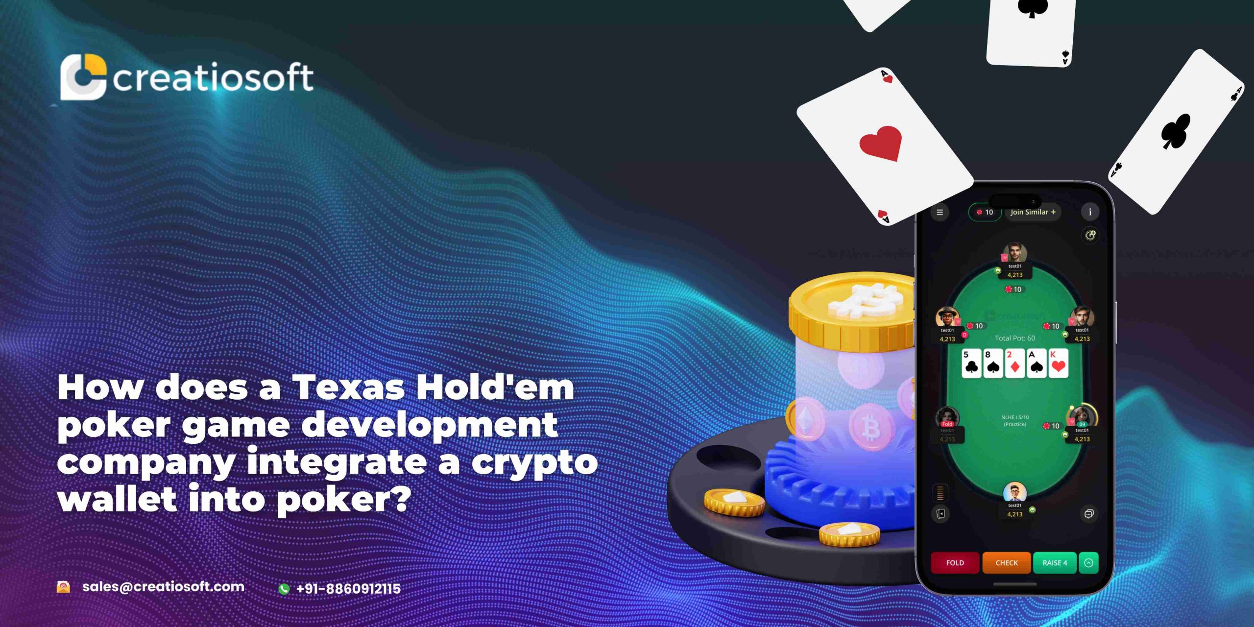 how does a texas holdem poker game development company integrate a crypto wallet into poker?